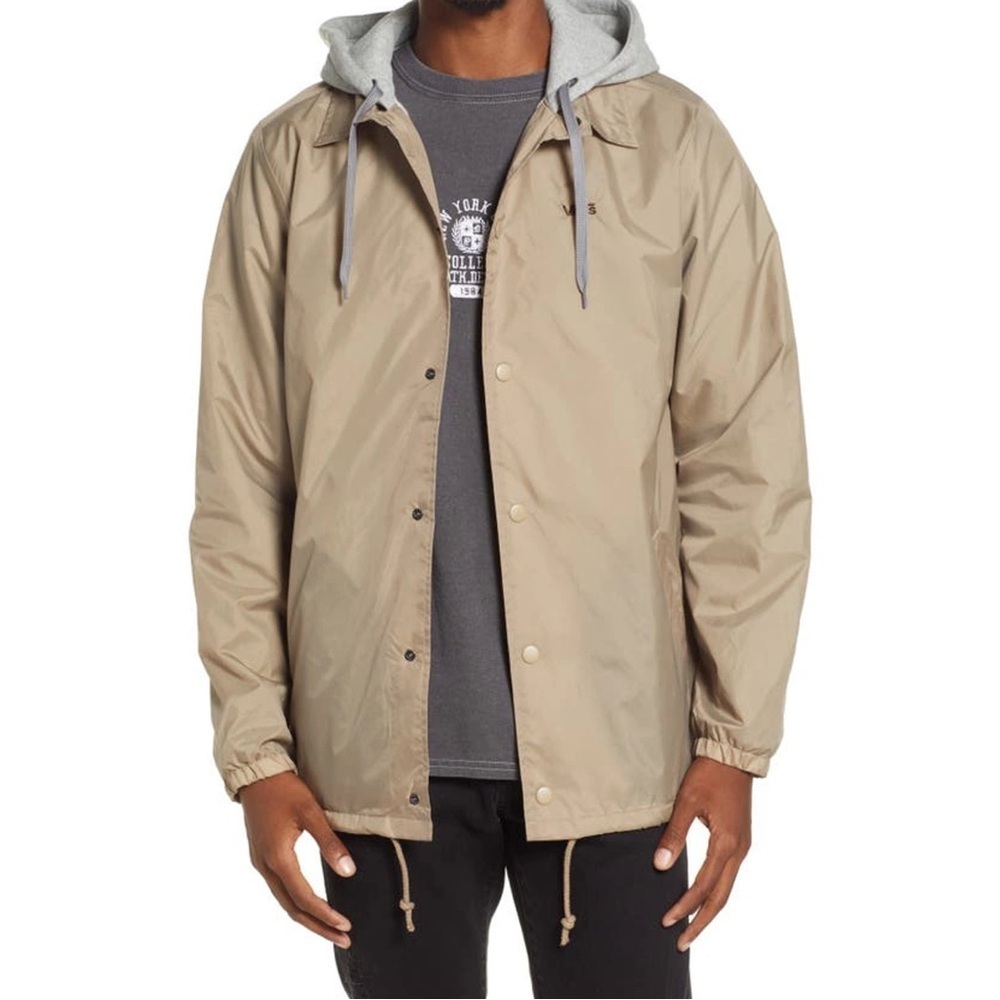 VANS • Men’s Taupe Riley Hooded Jacket - Picture 5 of 5